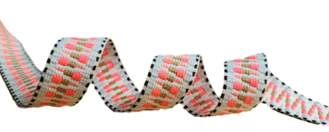 Gurtband Aztek Ecru Neonpink